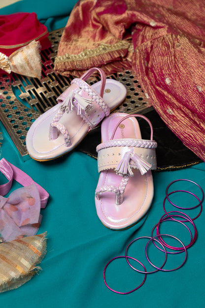 Pink Delight Kolhapuri Sandal